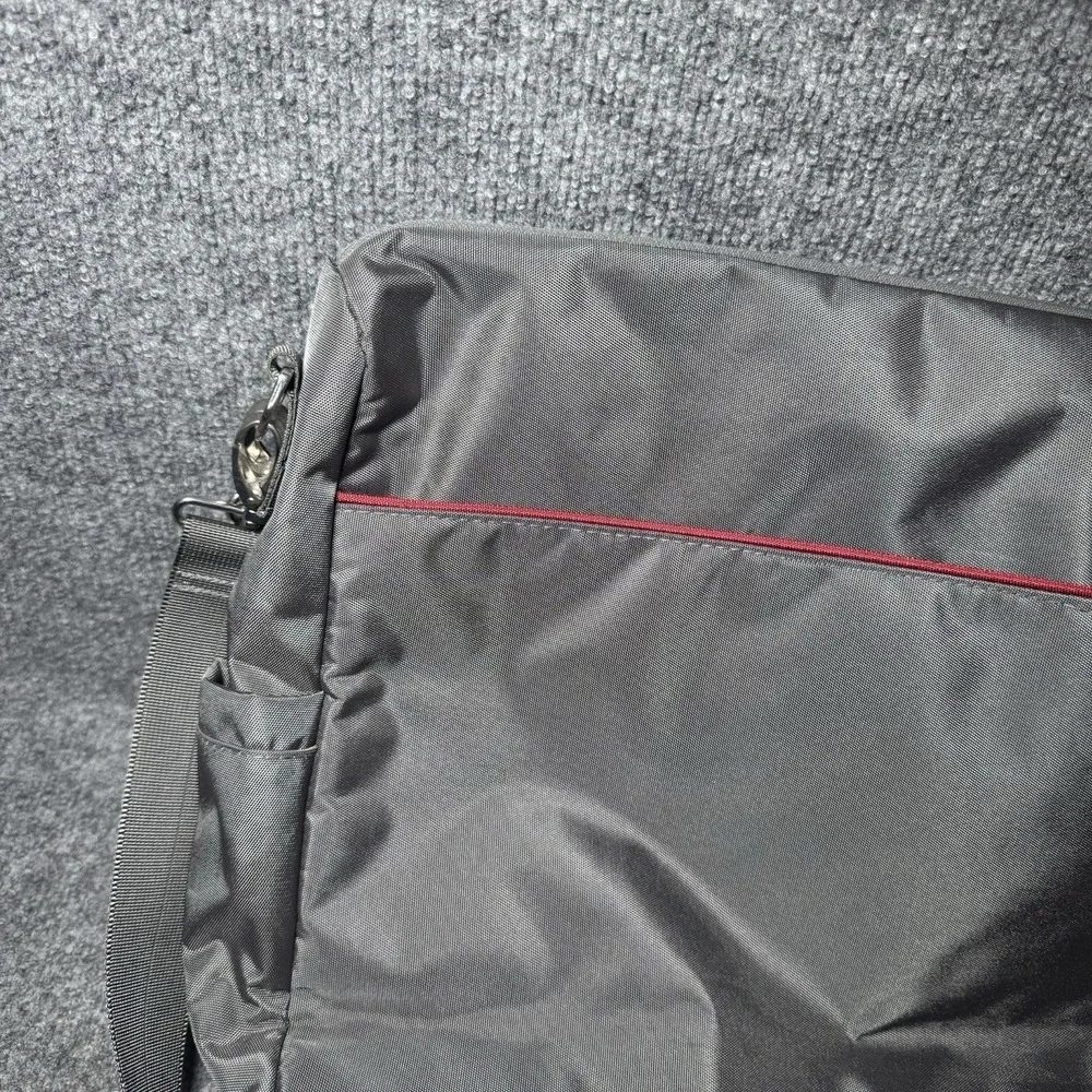 JJ Cole Gray Red Diaper Bag Tote w/ Accessories Shoulder Bag Set Messenger Bag